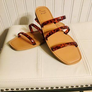 Leopard Strap Sandals - 7 1/2
